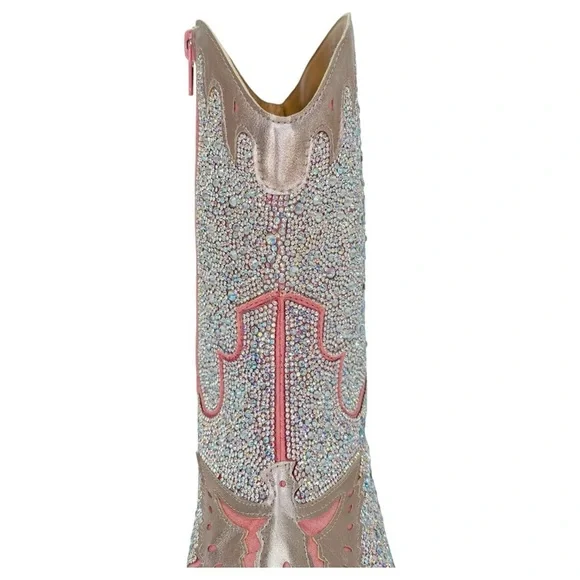 Wild Pair Lourdez Rhinestone Western Style Womens Ankle Boots Size 6M - Picture 9 of 14